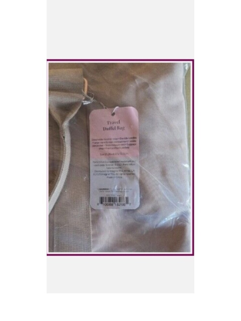Paris Hilton Travel Duffel Bag Cream Color [COPY] [COPY] [COPY] - Picture 2 of 2